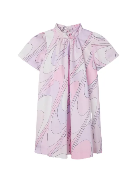 PUCCI Junior Onde print satin dress