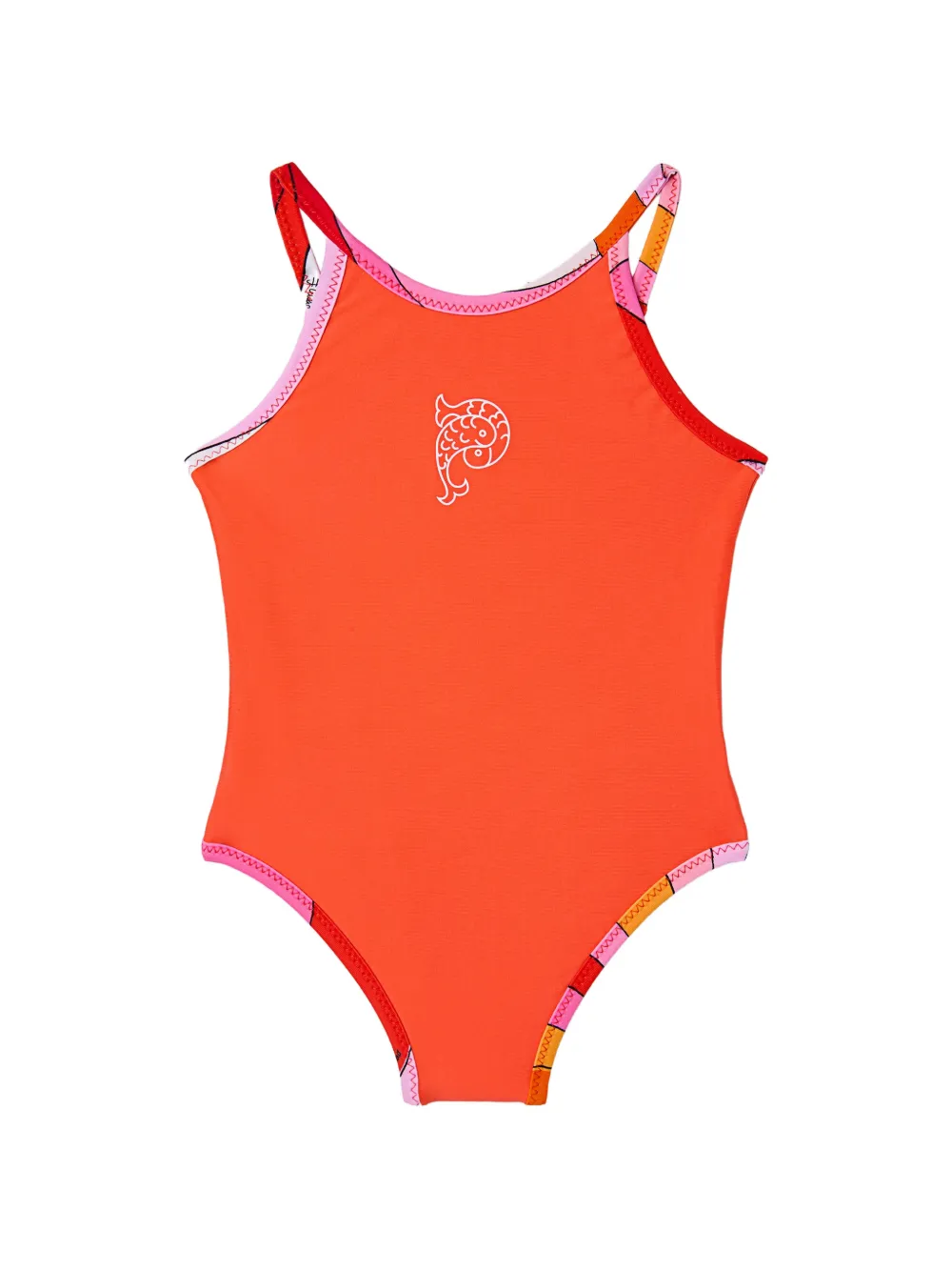 PUCCI Junior one-piece swimsuit with fish logo - Arancione