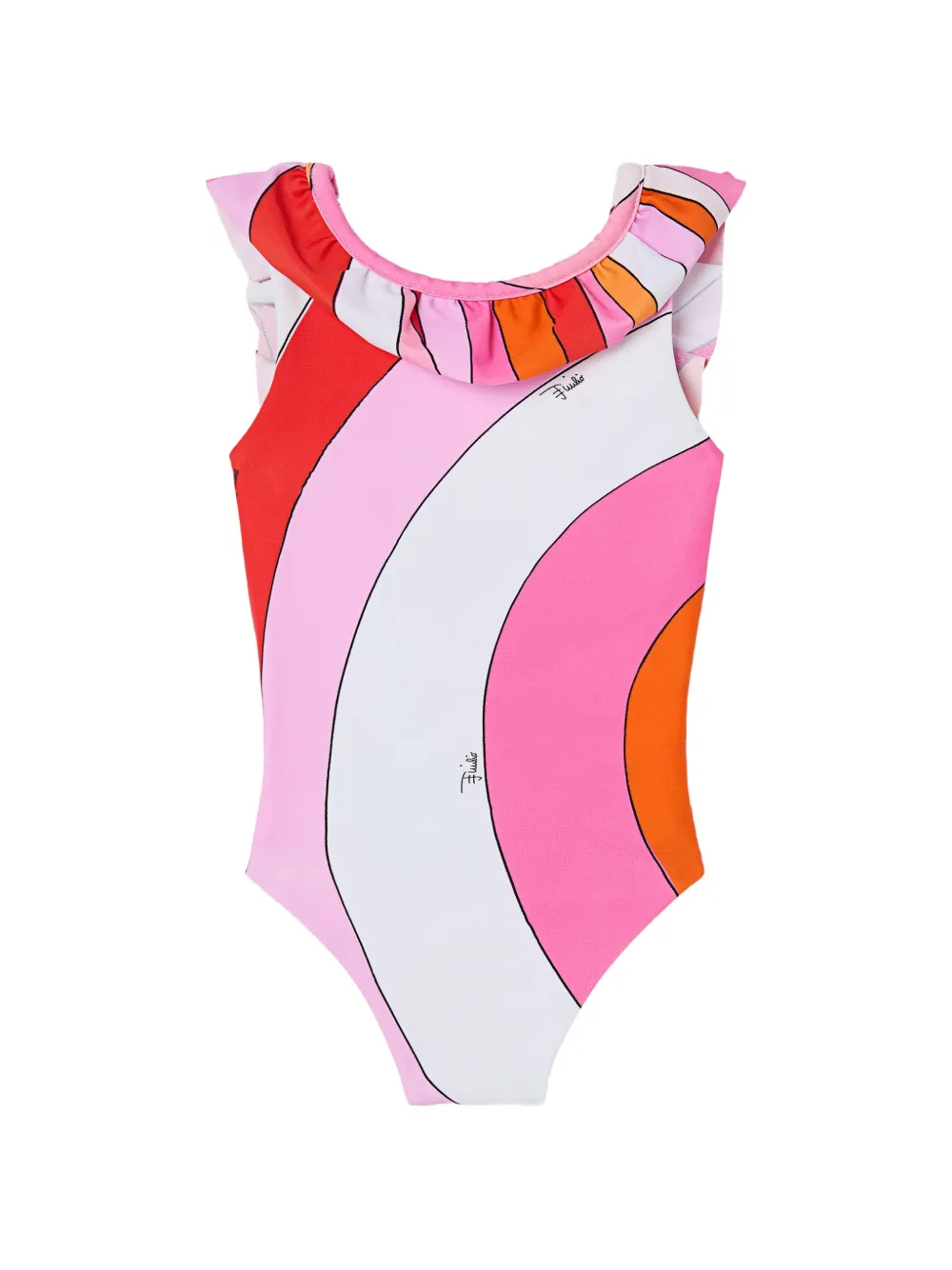 PUCCI Junior Iride print one-piece swimsuit - Rosa