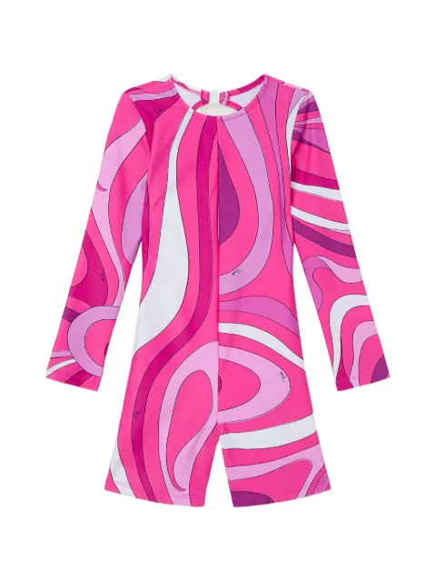 PUCCI Junior traje de baño con estampado Marmo