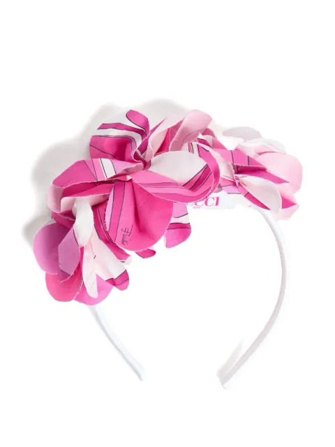 PUCCI Junior decorated Marmo print headband