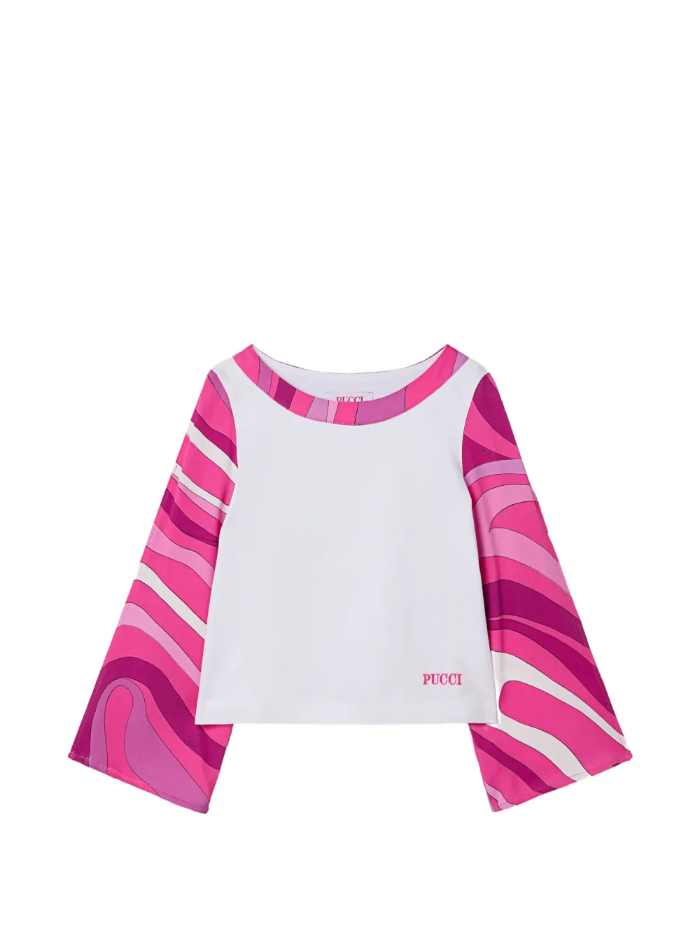 PUCCI Junior sweater with flared sleeves - Bianco