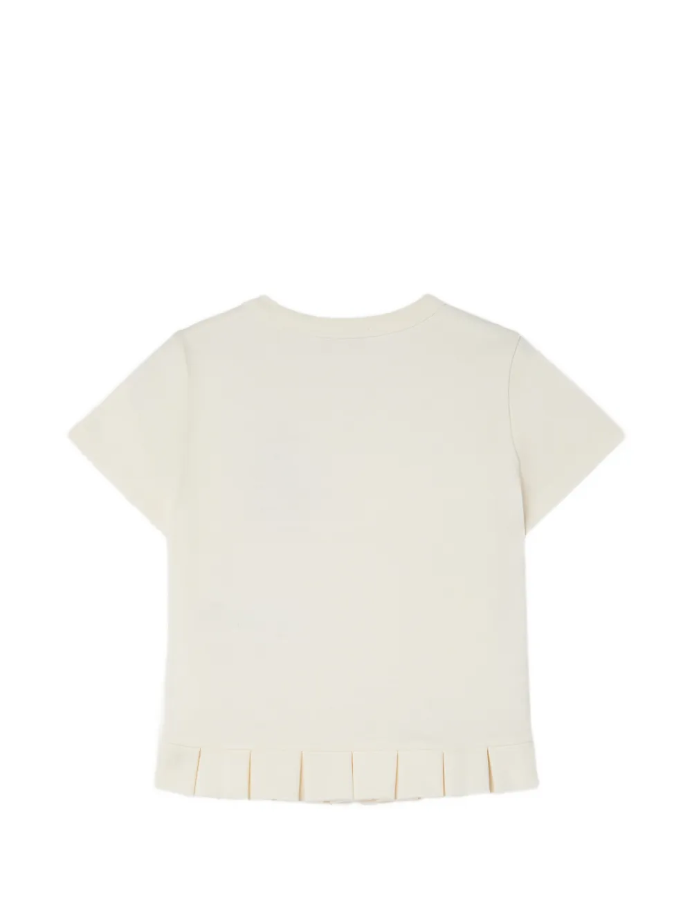 PUCCI Junior T-shirt met geplooide zoom Wit