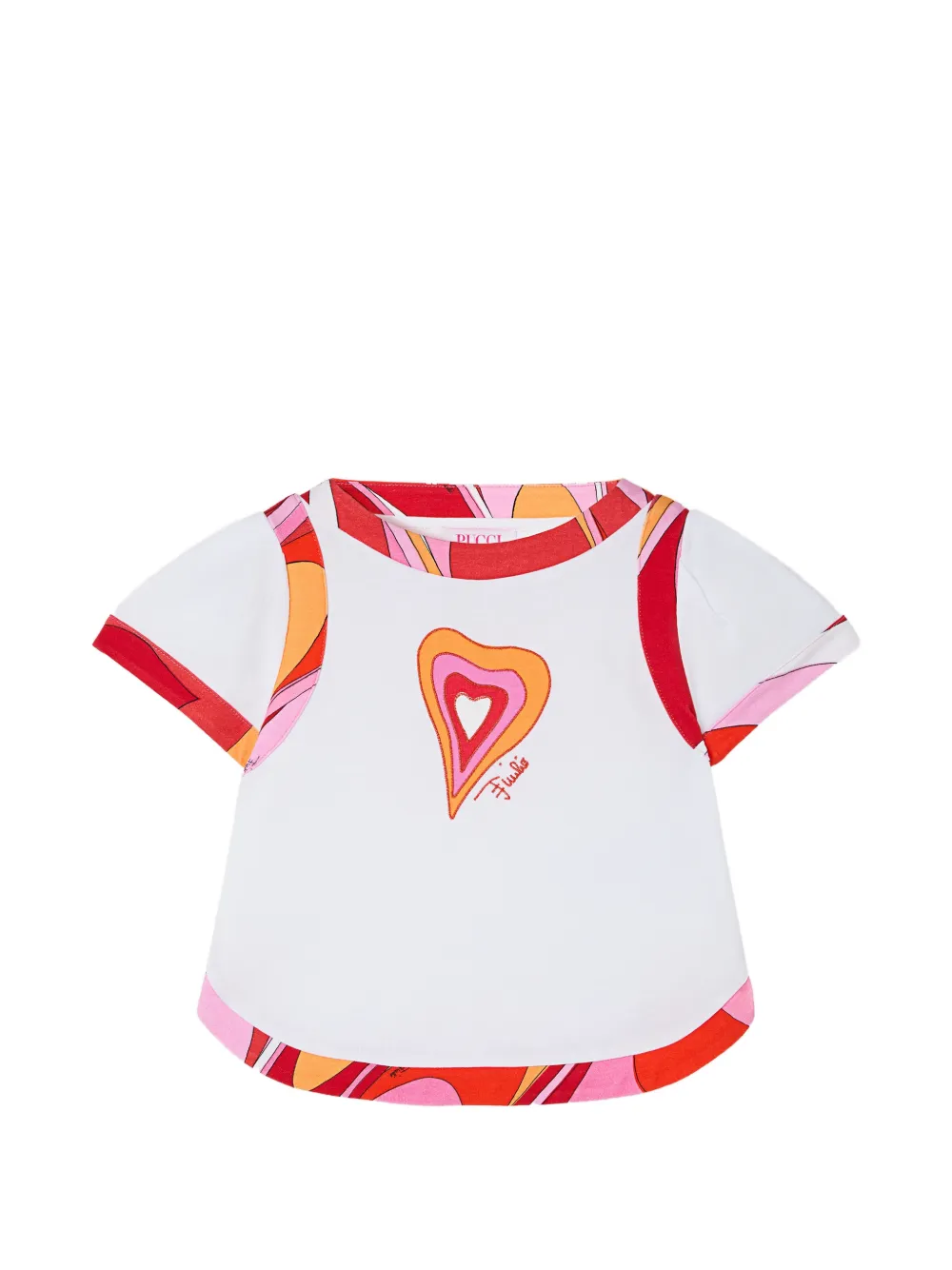 PUCCI Junior T-shirt with printed trim - Bianco