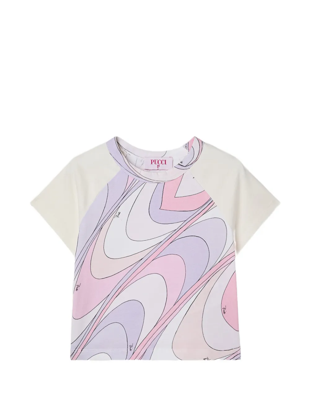 PUCCI Junior Onde print T-shirt - Toni neutri