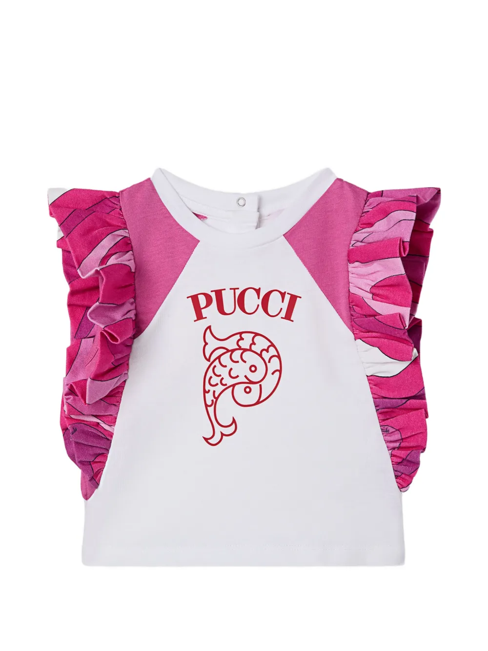 PUCCI Junior logo T-shirt - Bianco