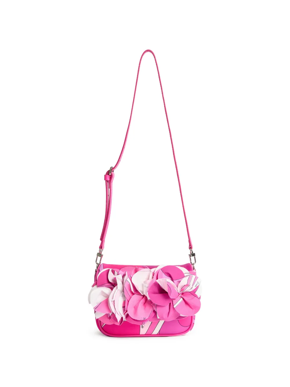 PUCCI Junior decorated Onde-print crossbody bag - Pink