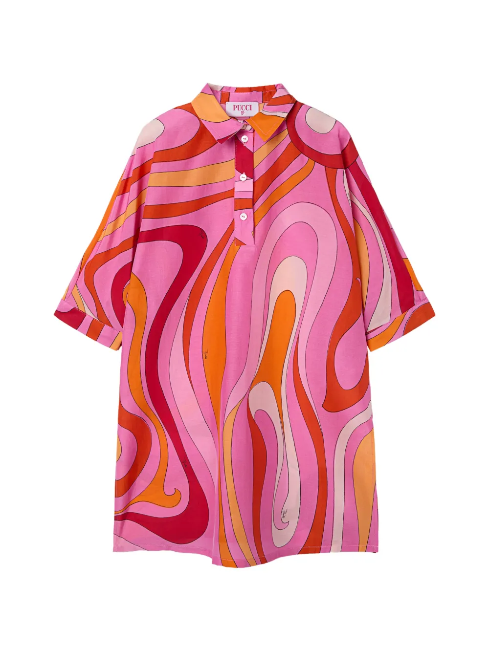 PUCCI Junior Marmo-print dress - Pink