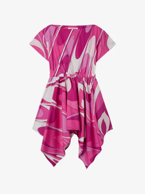 PUCCI Junior robe imprimée Onde avec jupe asymétrique
