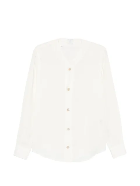 Eleventy V-neck buttoned shirt