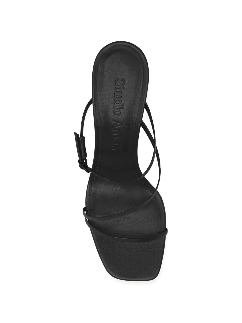 Studio Amelia Bias Wrap mules Zwart