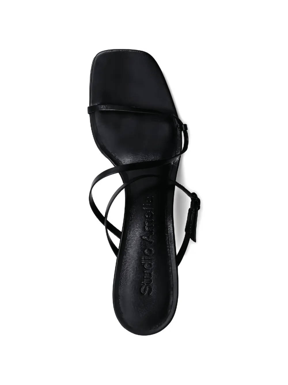 Studio Amelia Bias Wrap mules Zwart