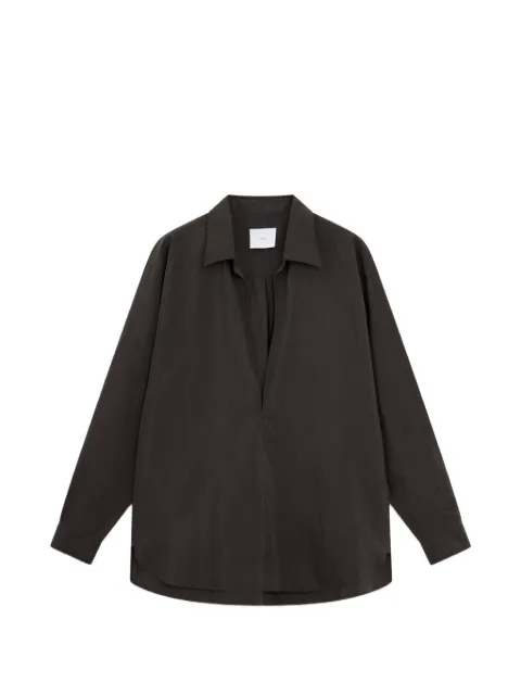 ssstein V-neck curved-hem shirt