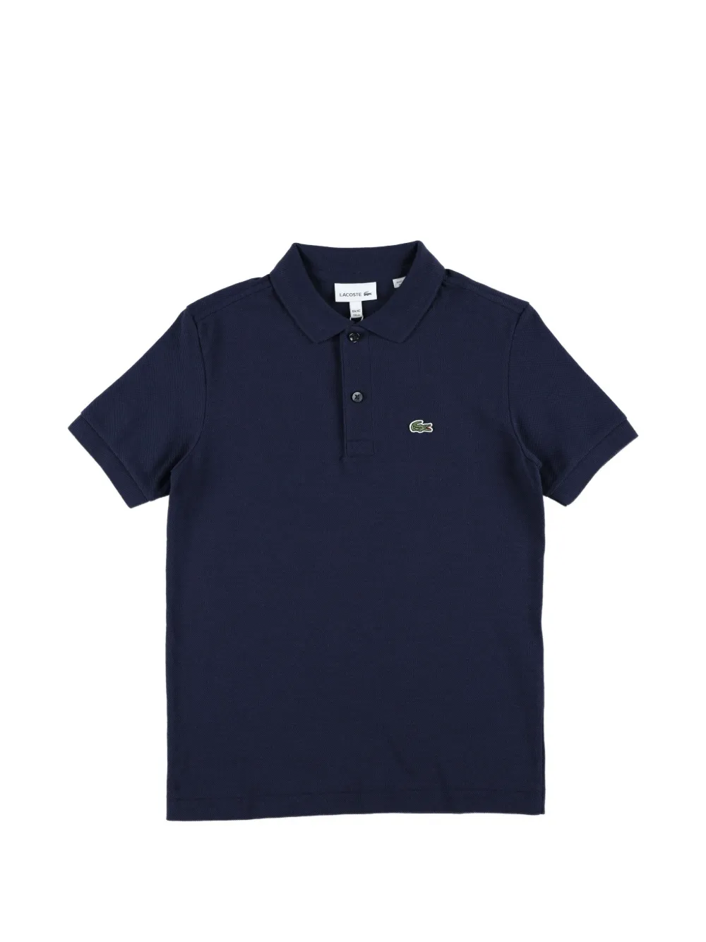 Lacoste Kids logo-patch piqué polo shirt - Blu