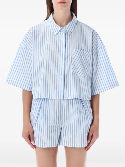 Nike  Chill Poplin striped cropped shirt