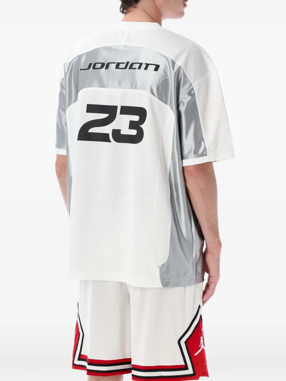 Jordan Flight T-shirt met mesh vlakken Wit