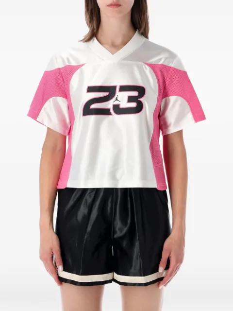 Jordan Camiseta gola V com recorte de mesh