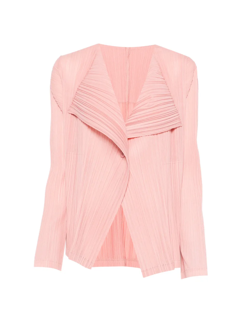 Issey Miyake pleated shawl-collar jacket - Rosa