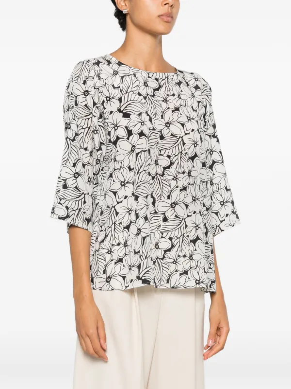 Weekend Max Mara フローラル シルクブラウス | ホワイト | FARFETCH JP