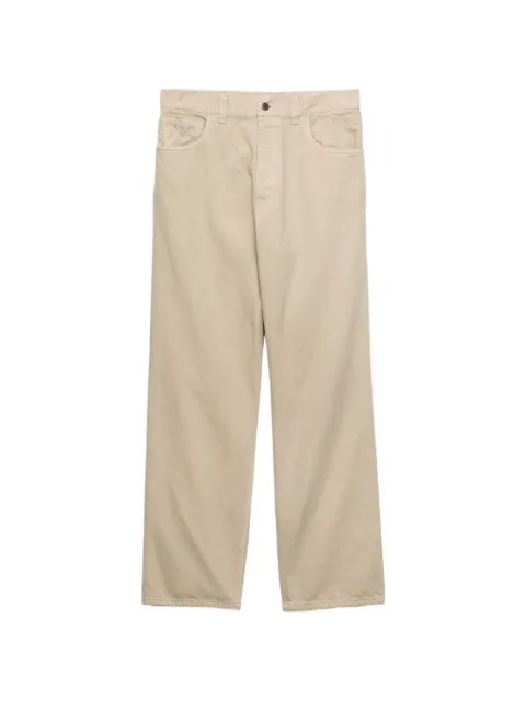 Prada five-pocket old denim jeans