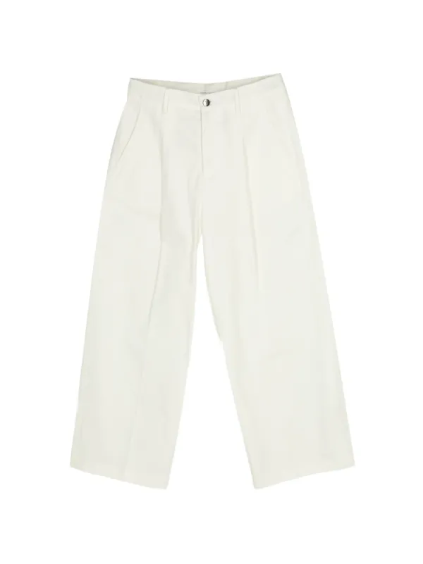 Maria McManus Pleated Palazzo Pants in White