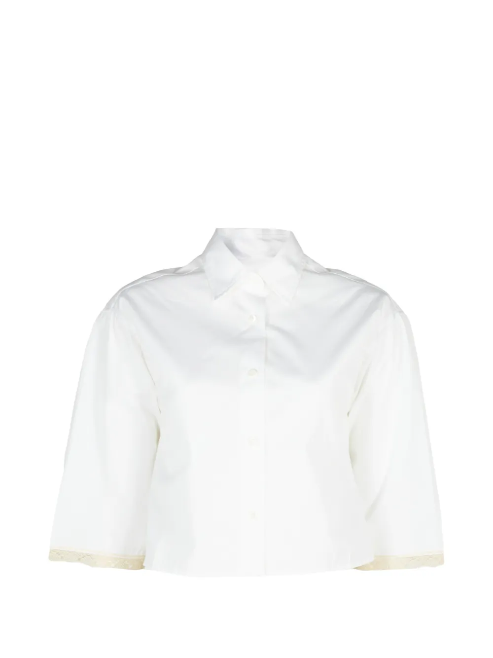 Maria McManus lace-trim shirt - White