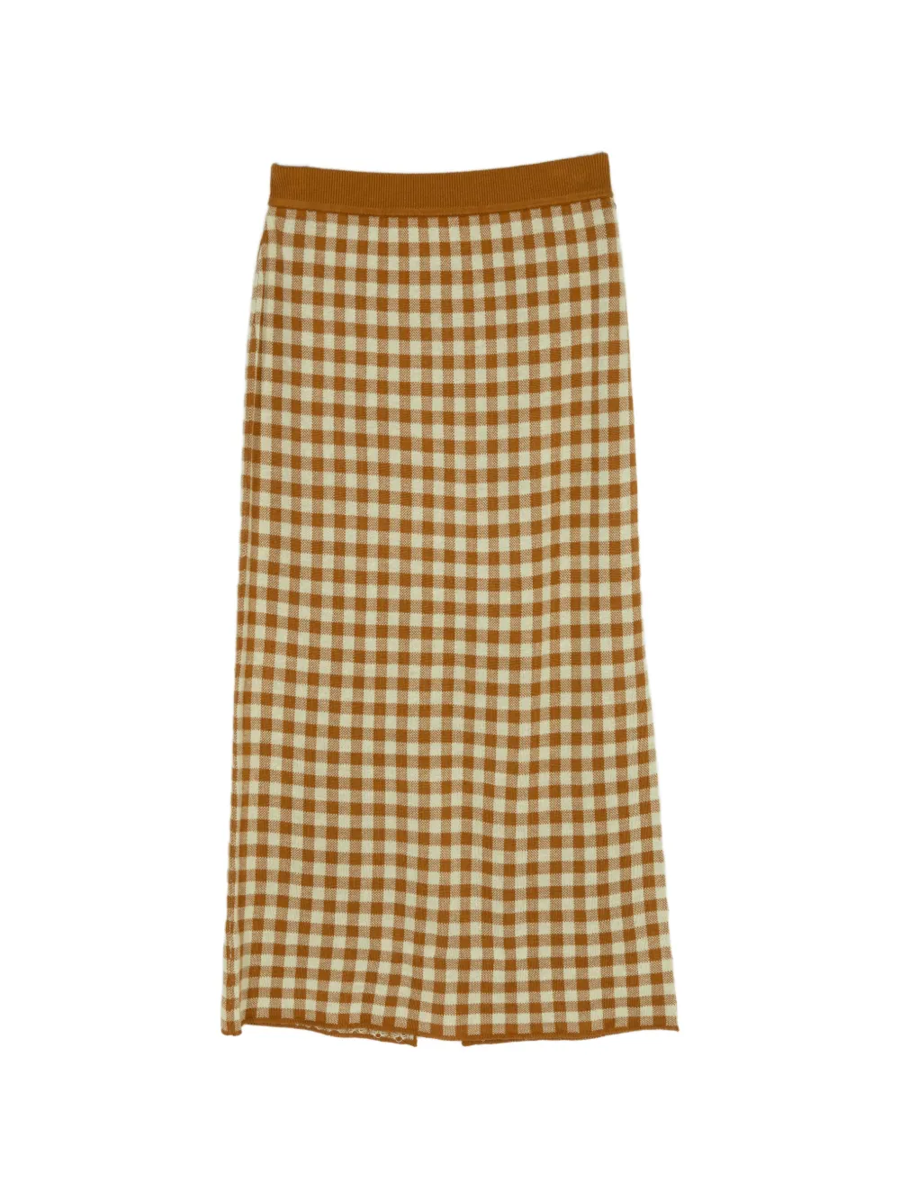 Guest In Residence gingham-check midi skirt - Braun