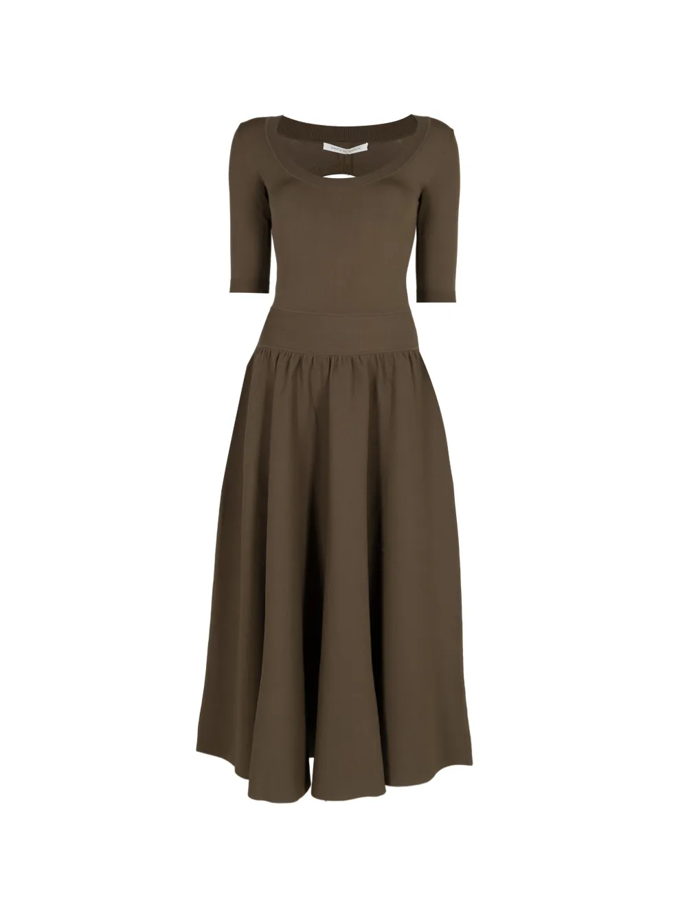 Maria McManus double-keyhole midi dress - Marrone