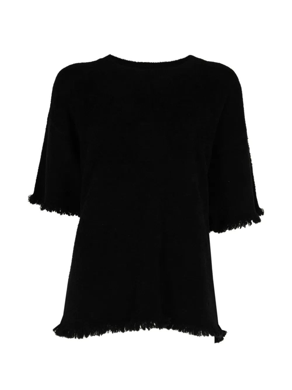 Maria McManus frayed T-shirt - Schwarz