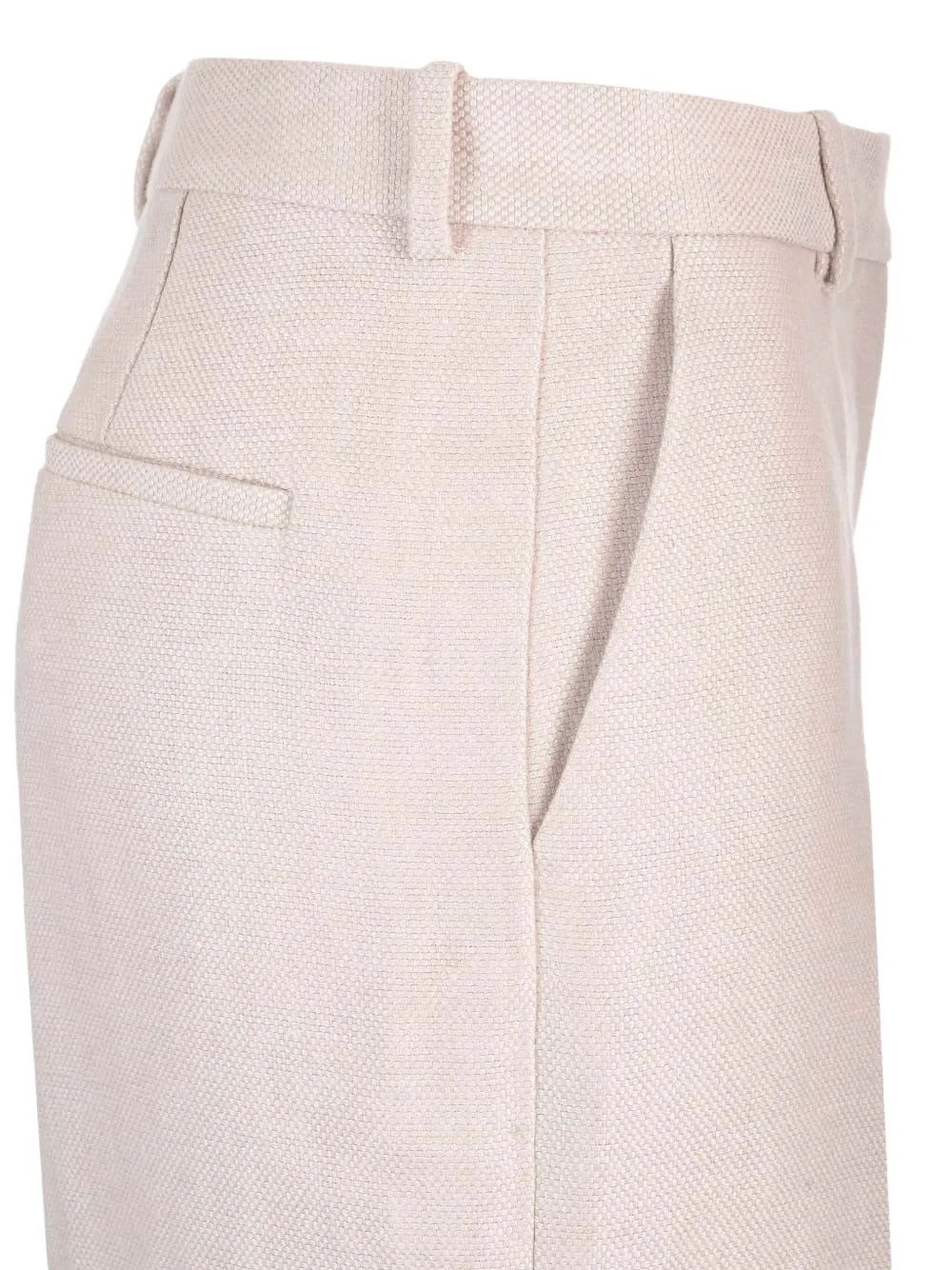 Theory Twill broek van linnenblend Beige