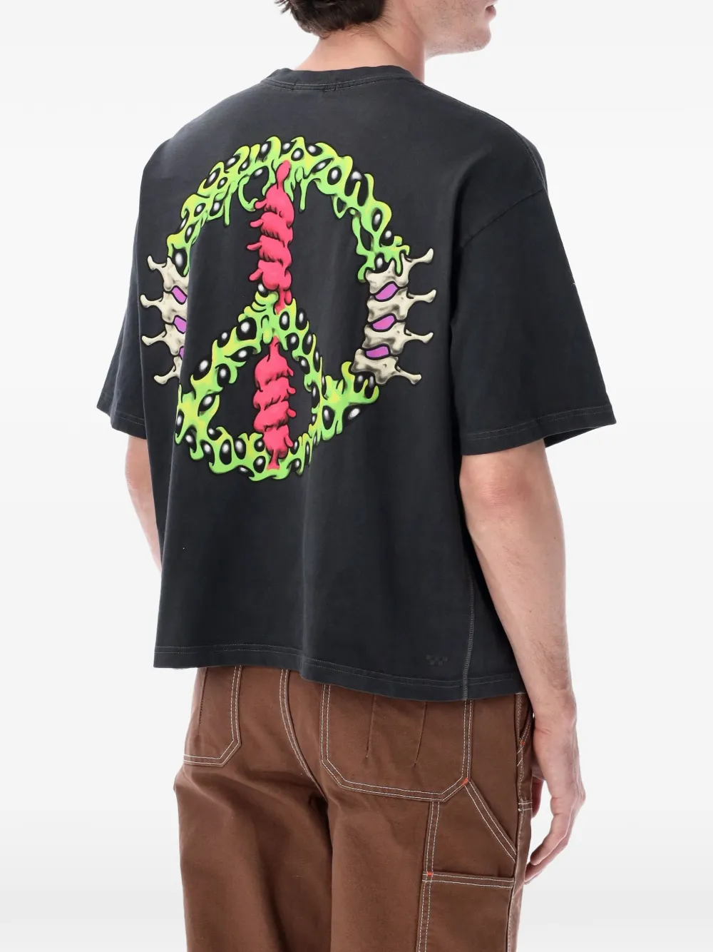 Vans Wreckpack Claw Peace T-shirt met ronde hals en grafische print Zwart