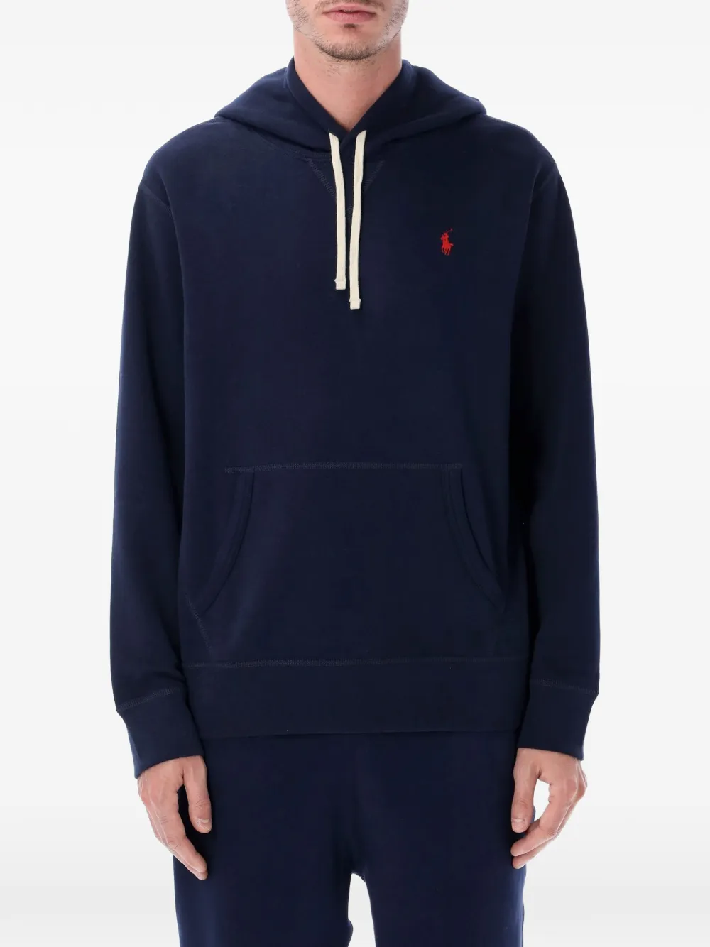 Polo Ralph Lauren logo-embroidered drawstring hoodie - Blu