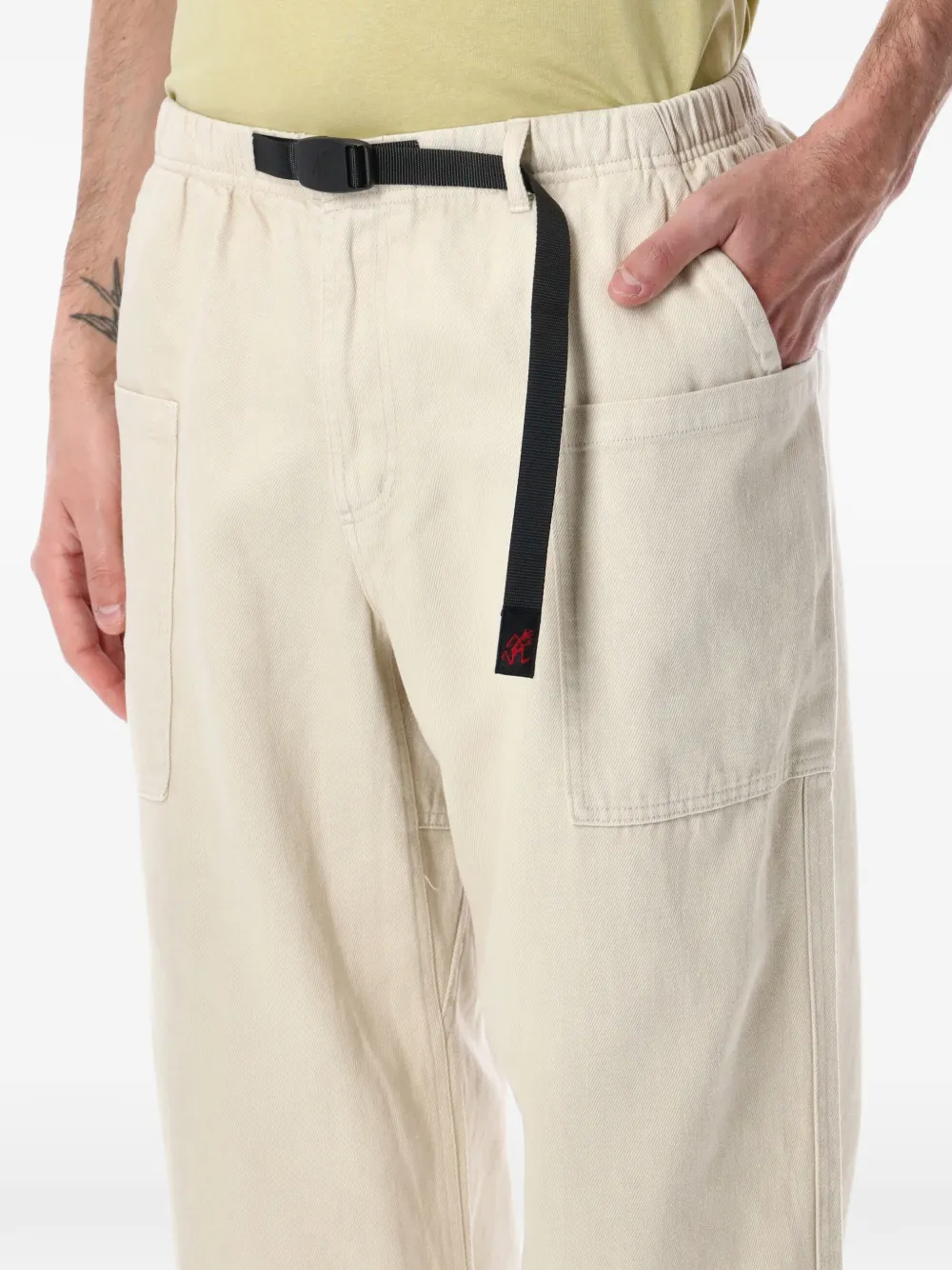 Gramicci Broek met ceintuur Beige