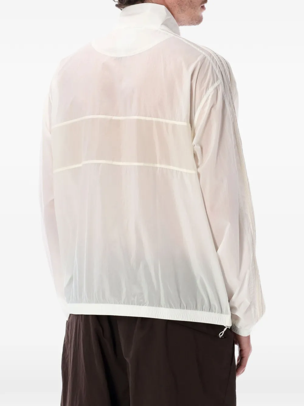 adidas x Wales Bonner sheer-panelled zip-up jacket Beige