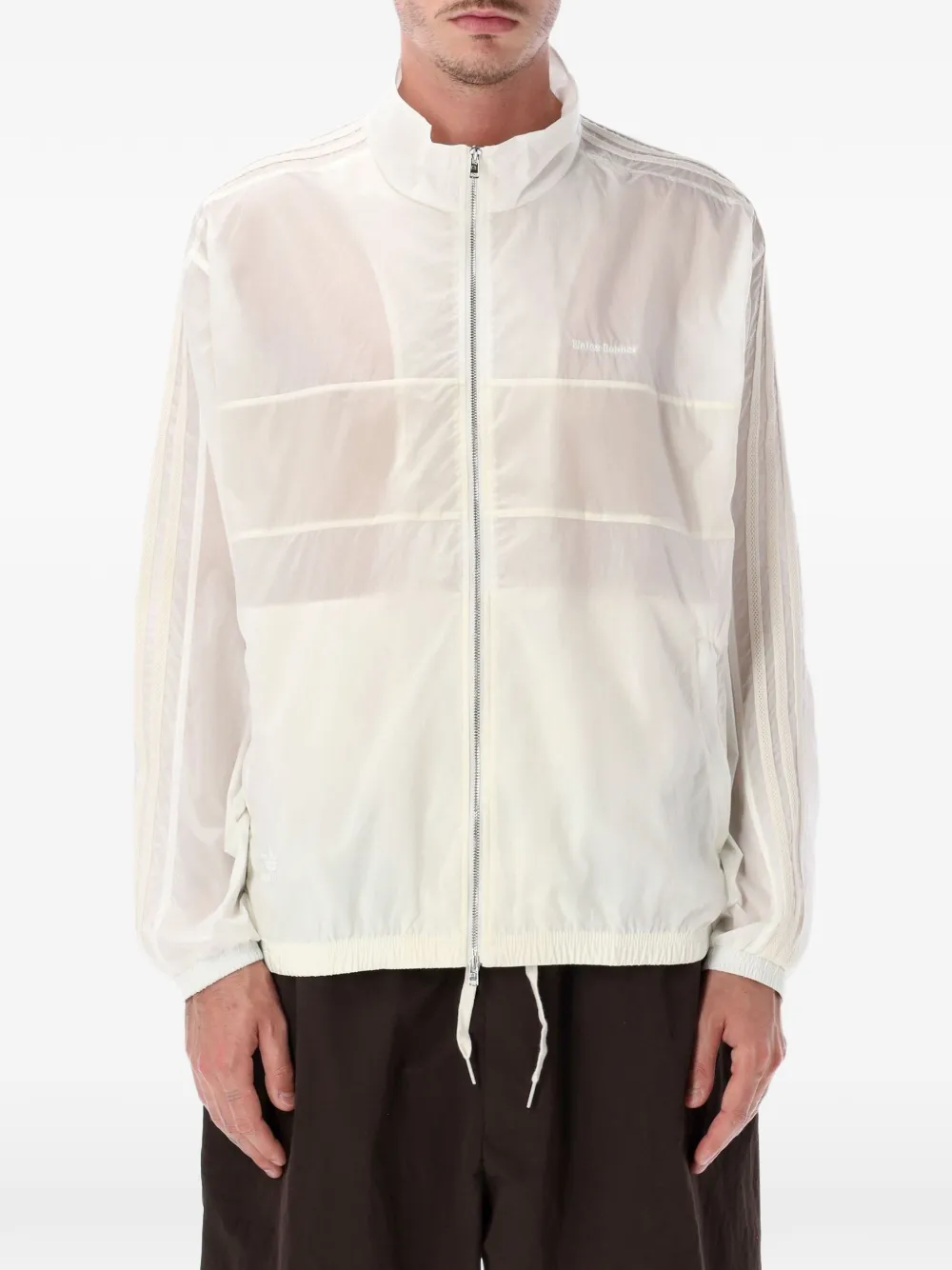 adidas x Wales Bonner sheer-panelled zip-up jacket - Toni neutri