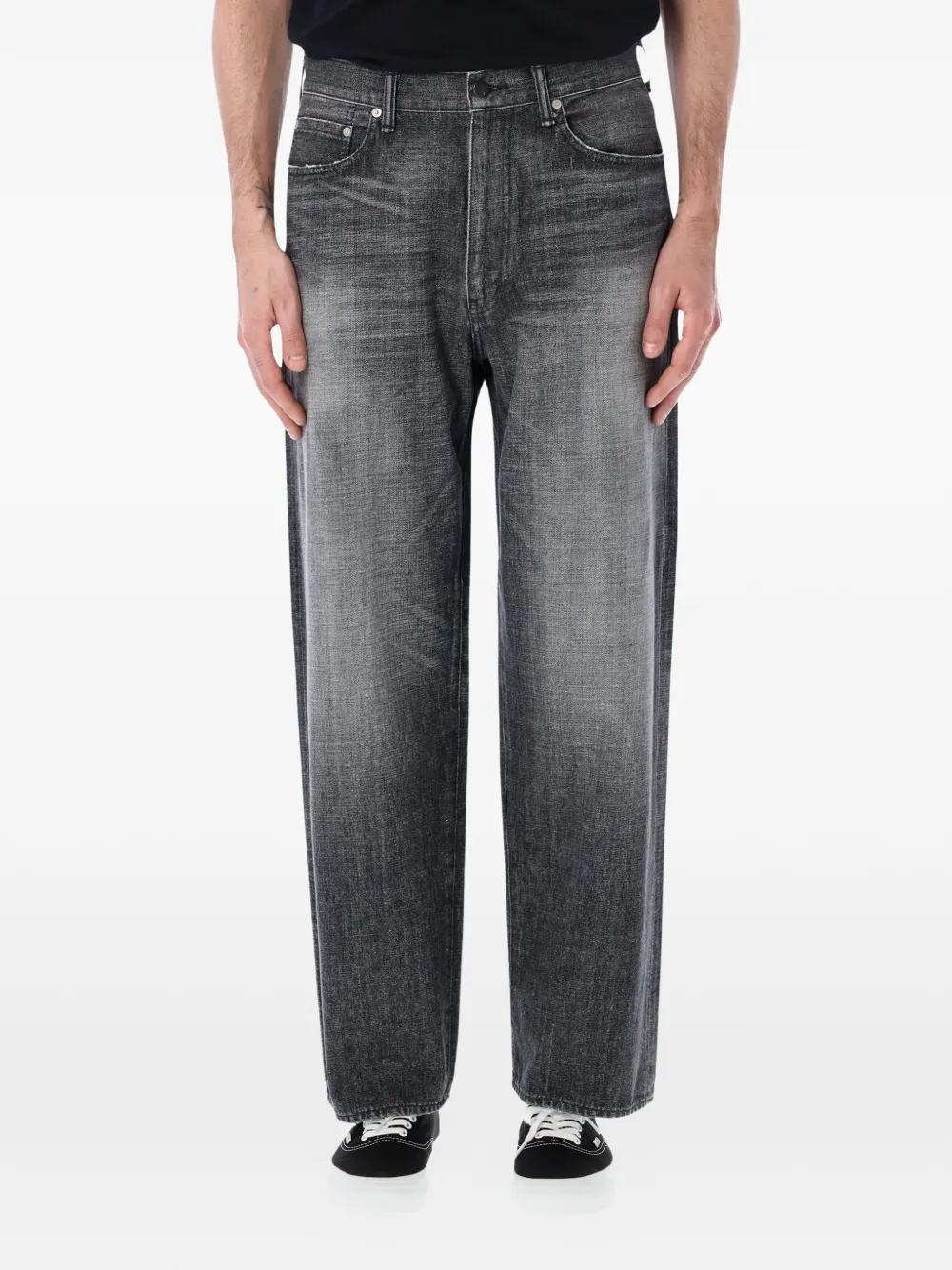 Nanamica faded straight-leg jeans - Nero