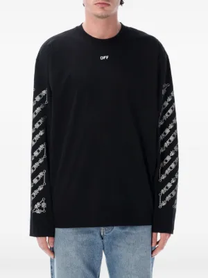 off-white ペイントアローロンT Off-White アロープリント ロングTシャツ | ホワイト | FARFETCH JP