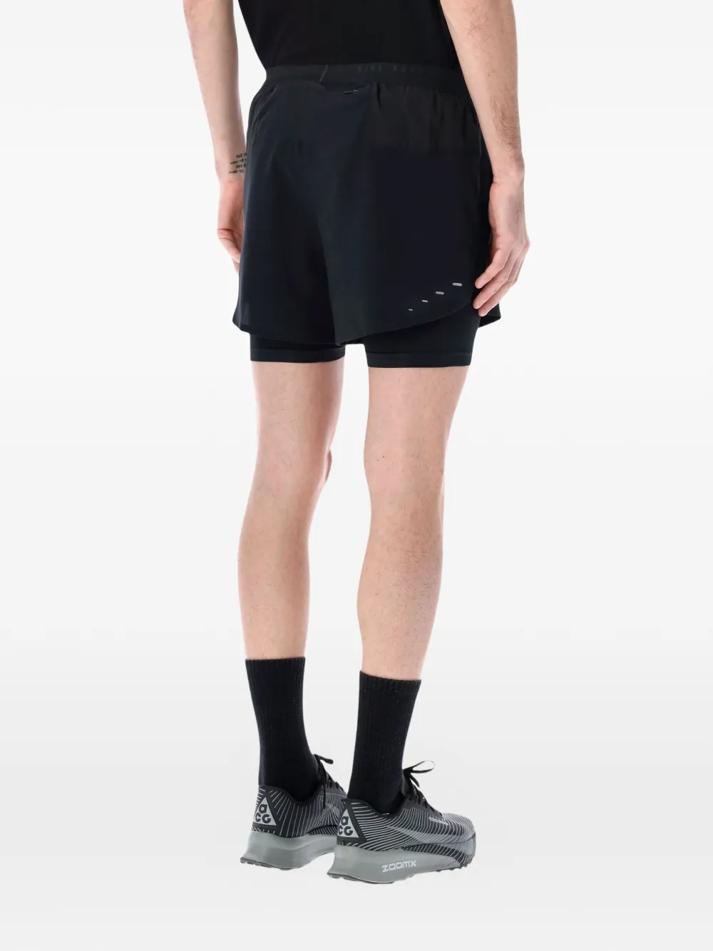 Nike Gelaagde shorts met logoprint Zwart
