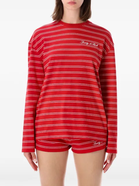 Sporty & Rich ストライプ Tシャツ