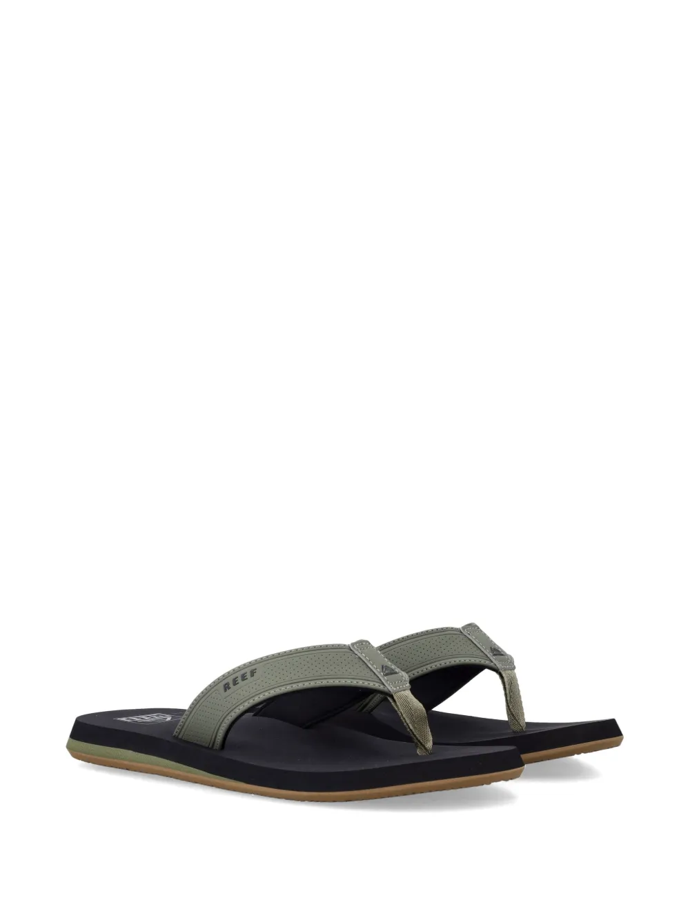 REEF Layback teenslippers met geperforeerd bandje Groen