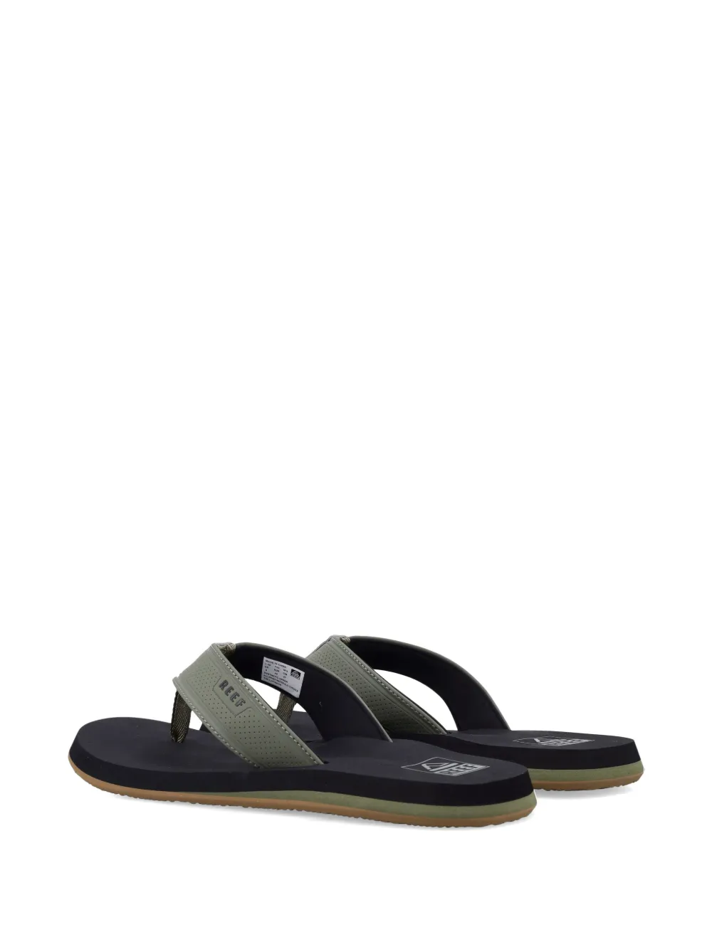 REEF Layback teenslippers met geperforeerd bandje Groen