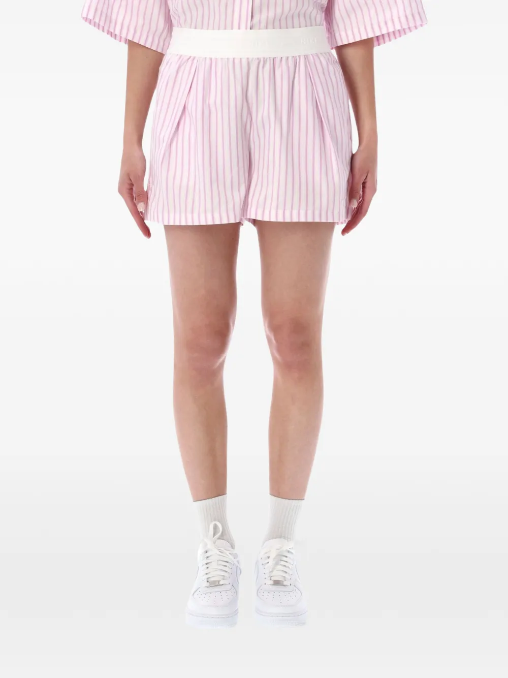 Nike Chill Poplin striped pleated shorts - Rosa