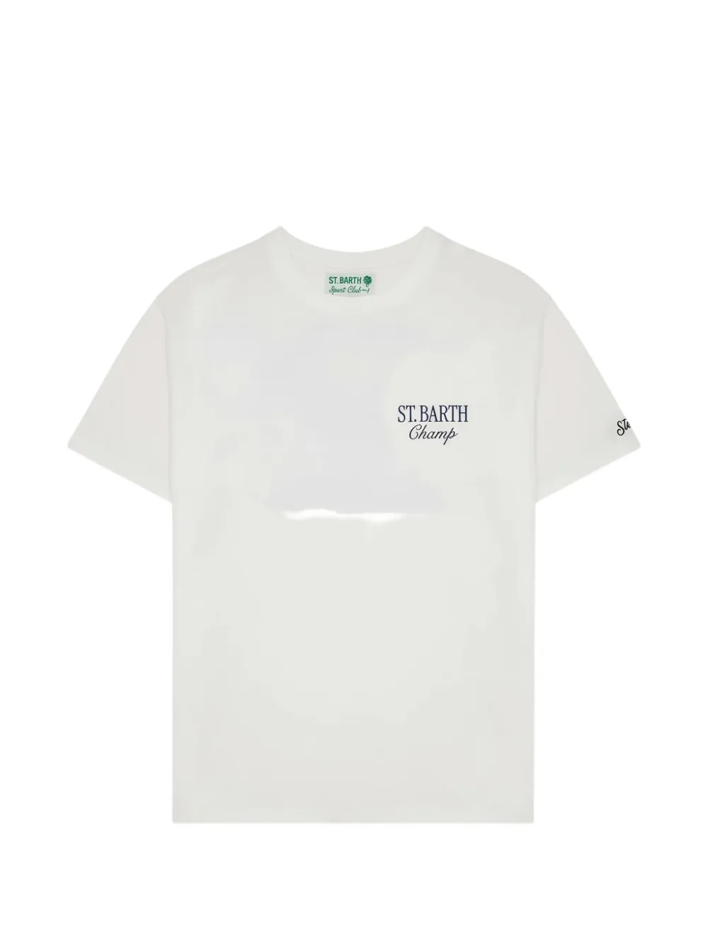 MC2 Saint Barth white Portland T-shirt with après tennis champion illustration