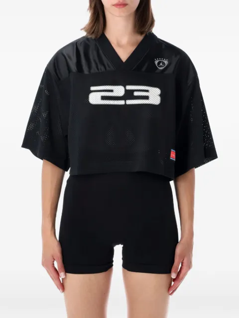 Jordan Brooklyn mesh-panel cropped T-shirt
