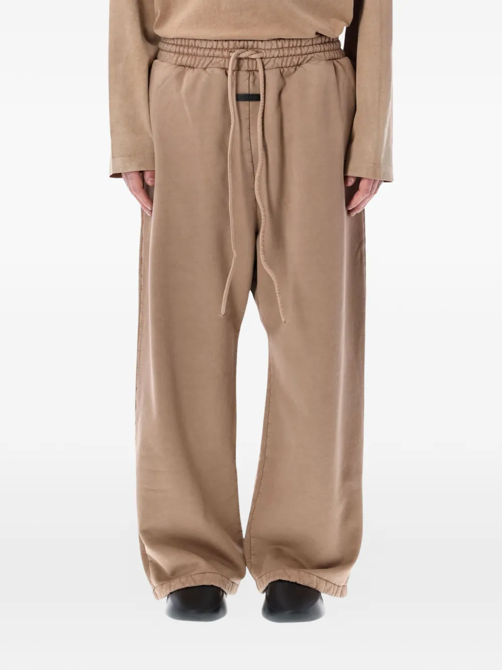 Fear Of God logo-patch drawstring track pants - Toni neutri