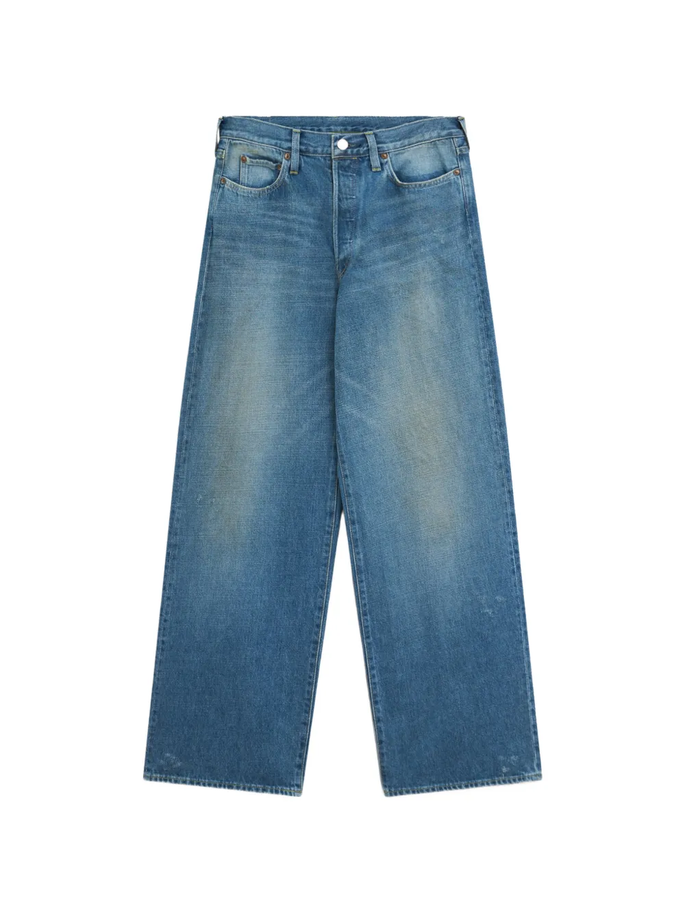 ssstein faded-effect wide-leg jeans - Blu