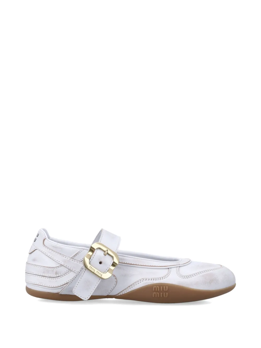 Miu Miu Gymnasium ballet falts - Bianco