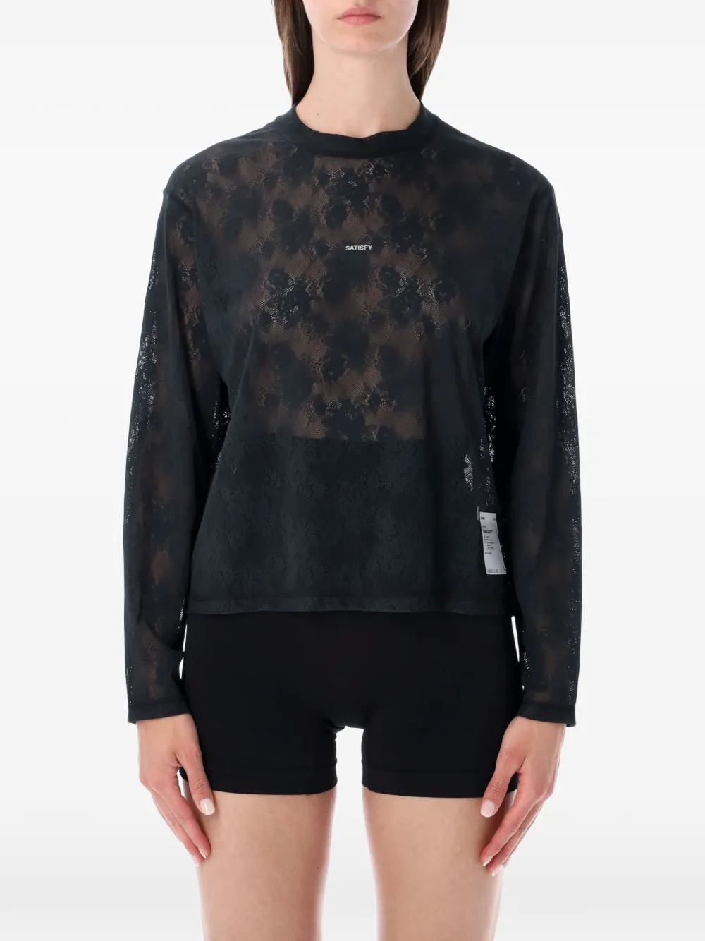 Satisfy SpaceLace floral-lace T-shirt - Schwarz