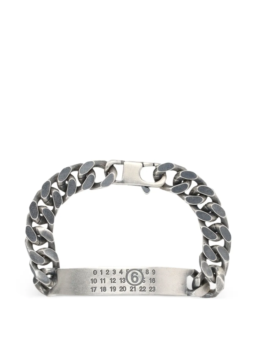 MM6 Maison Margiela Bracciale a maglia barbazzale - Argento