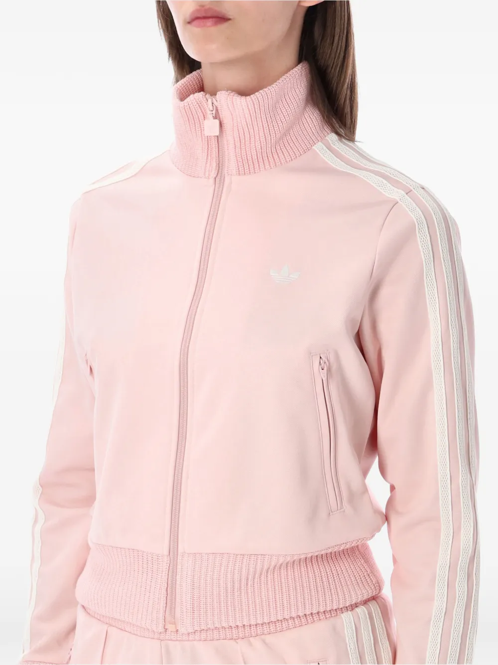 adidas Jack met geborduurd logo en zijstreep Roze